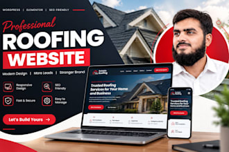 design a professional roofing website for your contracting business