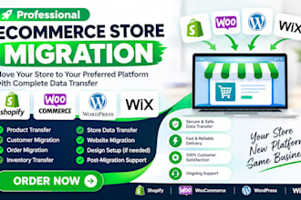 migrate your shopify store woocommerce wordpress wix with complete data transfer
