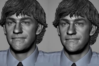 sculpt 3d realistic head model 3d bust model 3d face stl for 3d printing