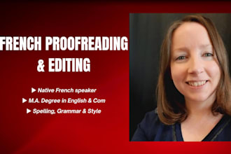 proofread and correct your french text perfectly