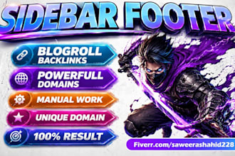 sidebar footer blogroll backlink