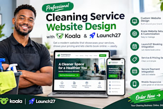 build cleaning service website pricing parameter booking koala website launch27