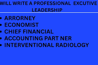write a professional healthcare, medical resume, cv