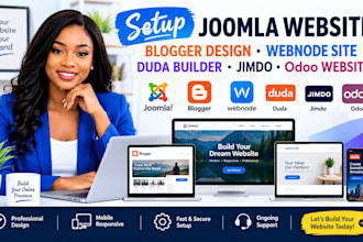 setup joomla website blogger design webnode site duda builder jimdo odoo website