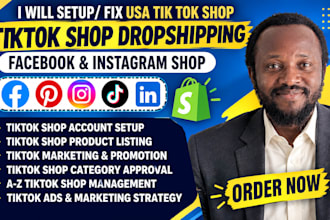 set up profitable tik tok shop facebook shop instagram shop tik tok dropshipping