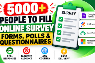 get 5000 survey respondents for online surveys, polls and questionnaires
