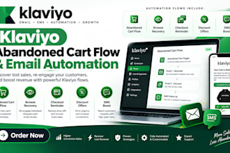 klaviyo abandoned cart flow browse recovery checkout reminder discount SMS boost