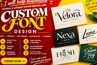 help businesses achieve a unique brand identity with custom font design