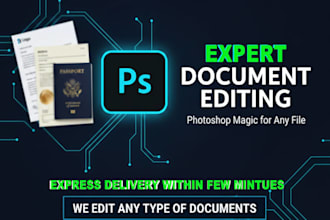 retouch and enhance images or scanned documents in photoshop