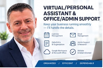 be your virtual assistant for admin, office, and daily support tasks