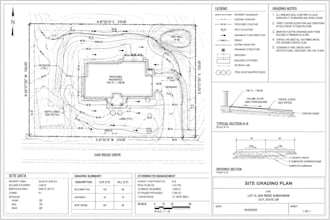 civil engineer to draw site grading, drainage plan, erosion control nj ca fl tx