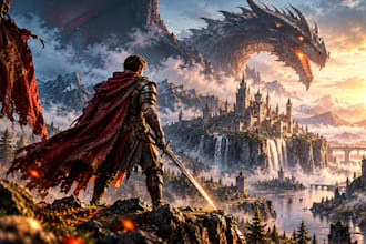 create game key art, cover art and promotional illustration