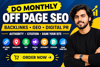 do off page SEO, backlinks, GEO, digital pr, authority, citation, rank your site