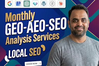 do monthly ai SEO, GEO, aeo, gmb, and local ranking for chatgpt and google