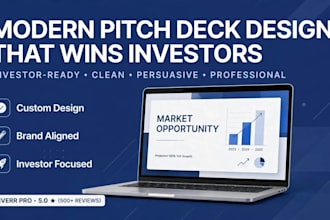 design modern pitch deck business presentation and power point slides