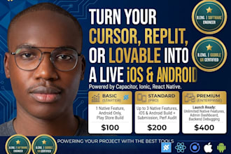 turn your cursor, replit, or lovable web app into a live ios and android app