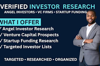 provide verified angel investor leads, venture capital and startup funding leads