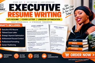 write an ats optimized executive resume for senior professionals, executive bio