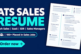 write ats sales resume for tech sales saas sdr  sales managers cv