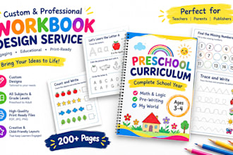 design educational canva workbooks, worksheets and learning materials