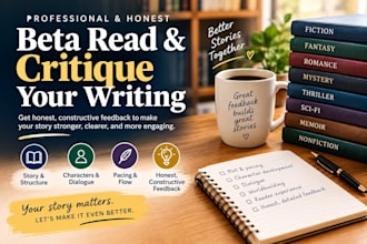 beta read and critique your writing