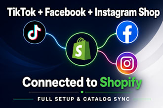setup tiktok facebook instagram shop with shopify