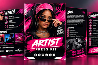 design a professional epk electronic press kit media kit