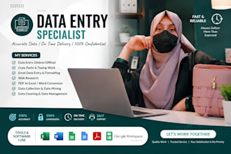 your visual assistant, data entry, data cleaning, excel work