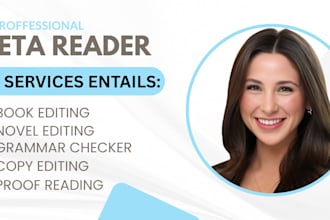 be your copy editor and proofreader for grammar, clarity, and readability