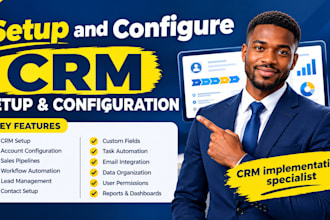 setup and configure crm workflow automation and sales pipeline