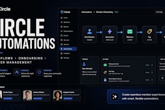 set up circle automations, workflows, onboarding and member management