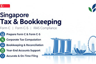 prepare singapore form c and form c s corporate tax return and bookkeeping