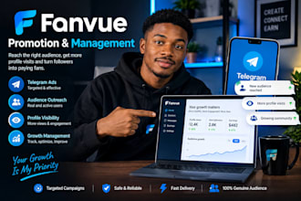be your fanvue manager bring rich fanvue subs via telegram ads fanvue promotion