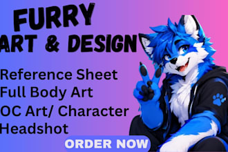 create furry art fursona  furry character design furry avatar furry illustration