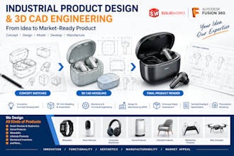 make inventives industrial product design for any kinds of new age products