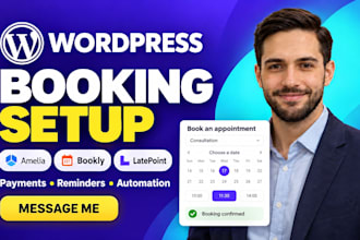 setup wordpress amelia bookly latepoint booking payment reminder automation