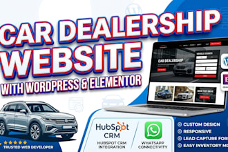 build car dealership website with wordpress elementor autoresponder and hubspot