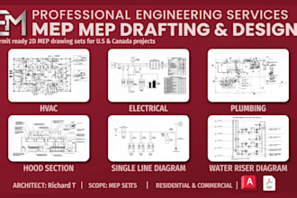 do mep mechanical electrical plumbing drafting design hvac cad drawings