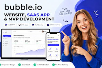 design bubble io website bubble mvp saas bubble app developer