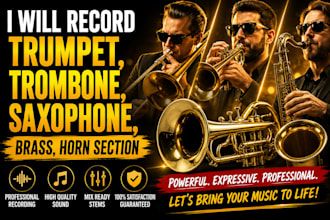 record trumpet, trombone, saxophone, brass, horn section