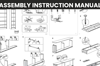 design instruction manual, user guide, assembly product documentation