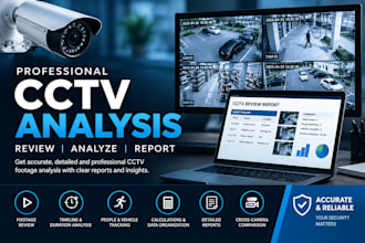 review cctv footage, analyze events and create reports