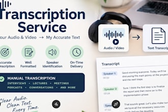 transcript your audio,video in english,urdu and punjabi