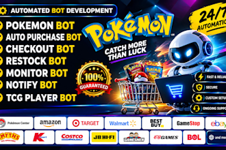 do a custom pokemon bot, auto purchase bot, auto checkout bot, or shopping bot