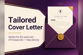write a tailored cover letter for your job application
