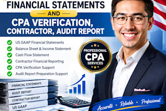 us gaap financial statements and CPA verification,contractor,audit report