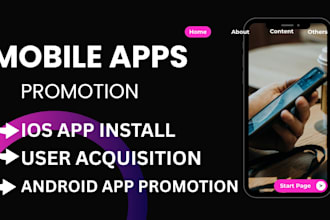 mobile app promotion to increase IOS app install, app users, game promotion