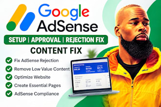 do google adsense setup, approval issue fix adsense rejection content fix