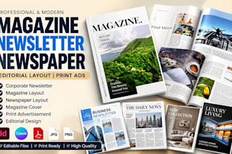 design corporate newsletter magazine layout newspaper design editorial print ads