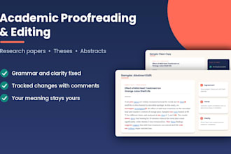 scientific proofreading and research paper